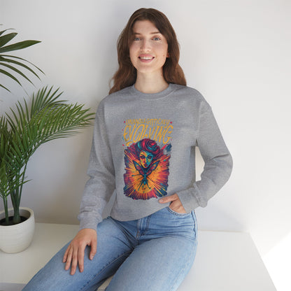 Evolving Butterfly Crewneck Sweatshirt — "Unafraid, Authentically Evolving" Inspirational Pullover