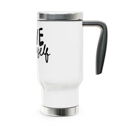 Love Yourself Stainless Steel Travel Mug, Inspirational Travel Coffee Cup, Motivational Drinkware, Perfect Gift for Friends, Self-Care [...]