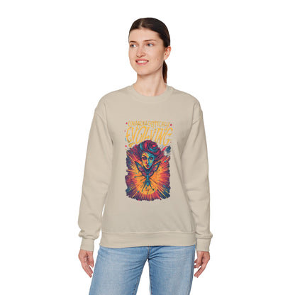 Evolving Butterfly Crewneck Sweatshirt — "Unafraid, Authentically Evolving" Inspirational Pullover