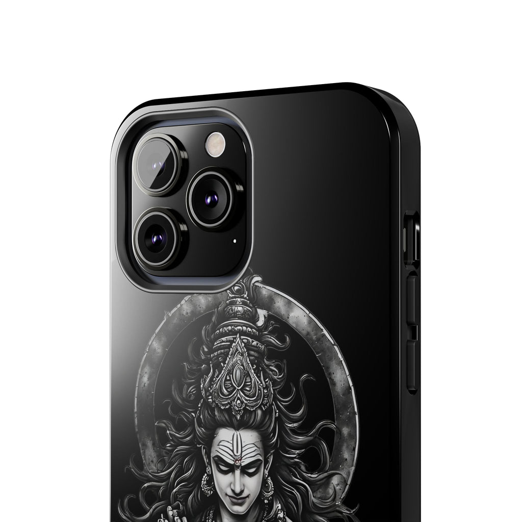 Shiva Tough Phone Case — Black Protective Hindu Deity Design