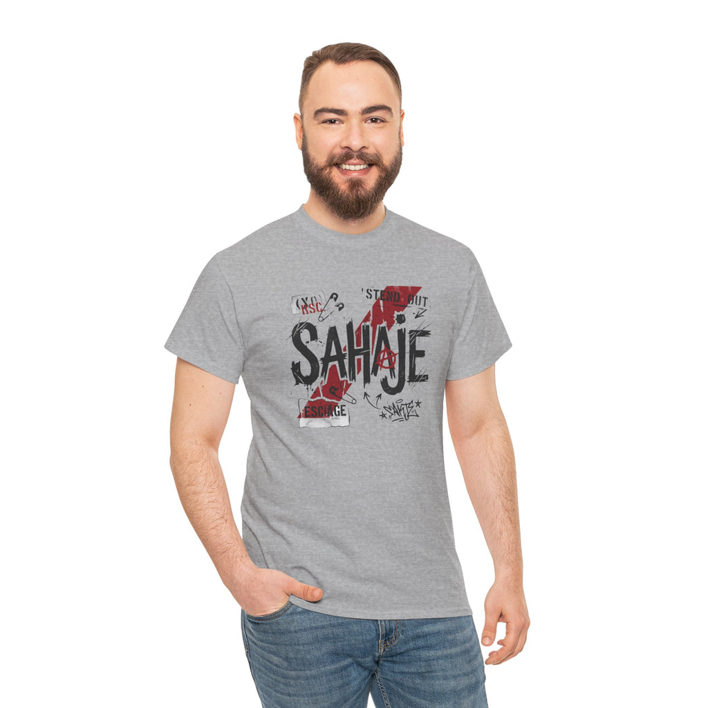 Sahaje Graphic Tee — Street Art Urban Casual T-Shirt