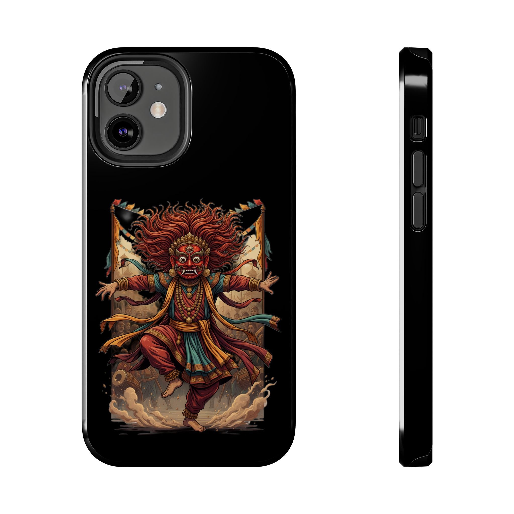 Tibetan Demon Dance Tough Phone Case — Bold Mythic Protective Cover