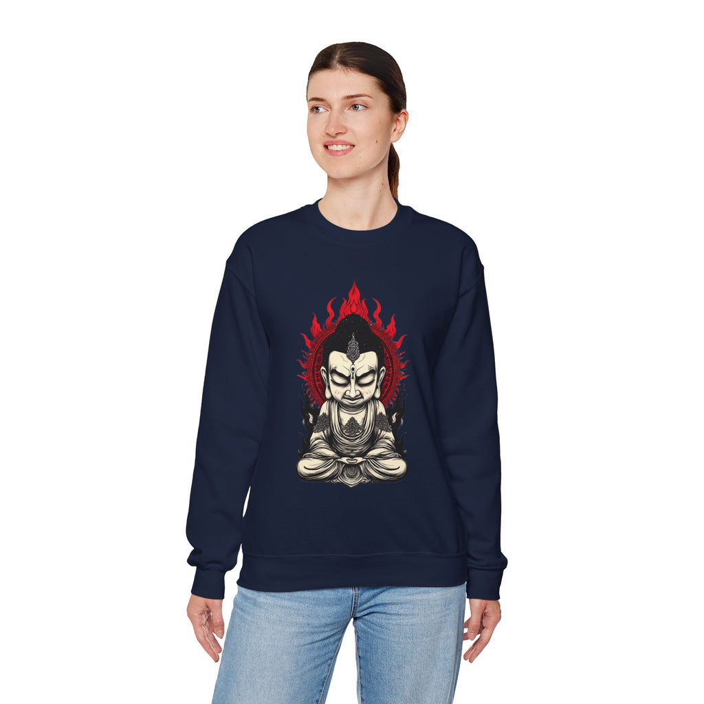 Buddha Flame Crewneck Sweatshirt