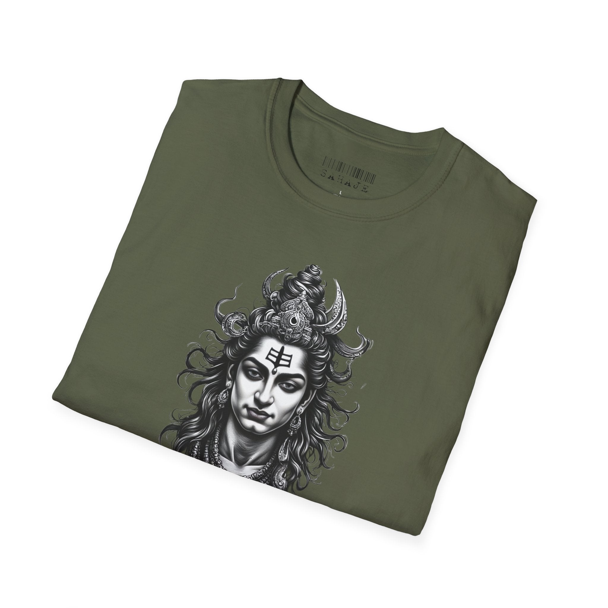 Shiva Portrait T‑Shirt — Hindu Deity Graphic Tee (Meditation, Yoga & Spiritual Wear)