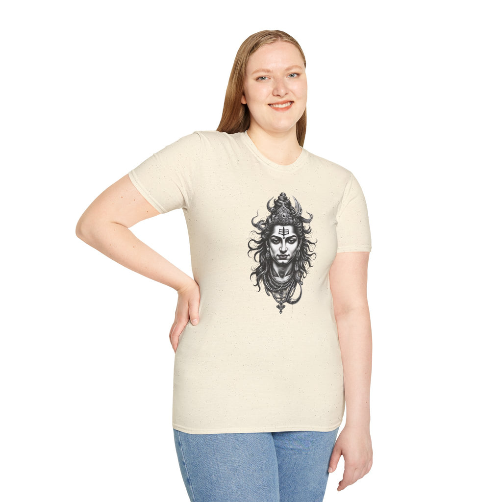 Shiva Portrait T‑Shirt — Hindu Deity Graphic Tee (Meditation, Yoga & Spiritual Wear)