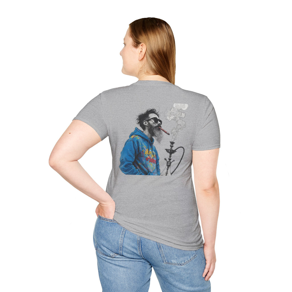 Hookah Beard Graphic T-Shirt — Chill Vape Lounge Vibe