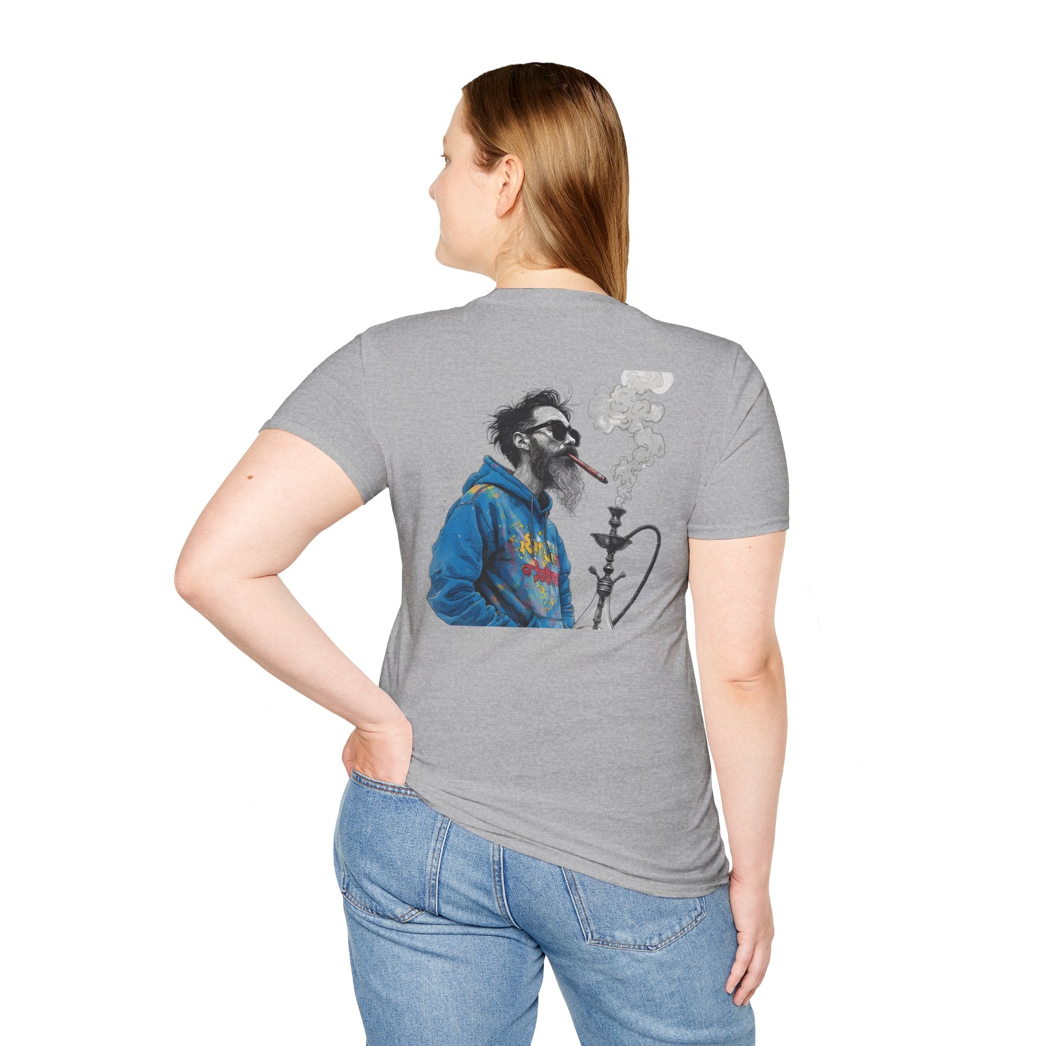 Hookah Beard Graphic T-Shirt — Chill Vape Lounge Vibe