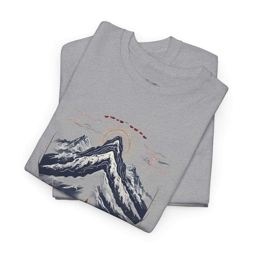 Japanese Mountain Pagoda T-Shirt — Zen Temple Landscape Tee