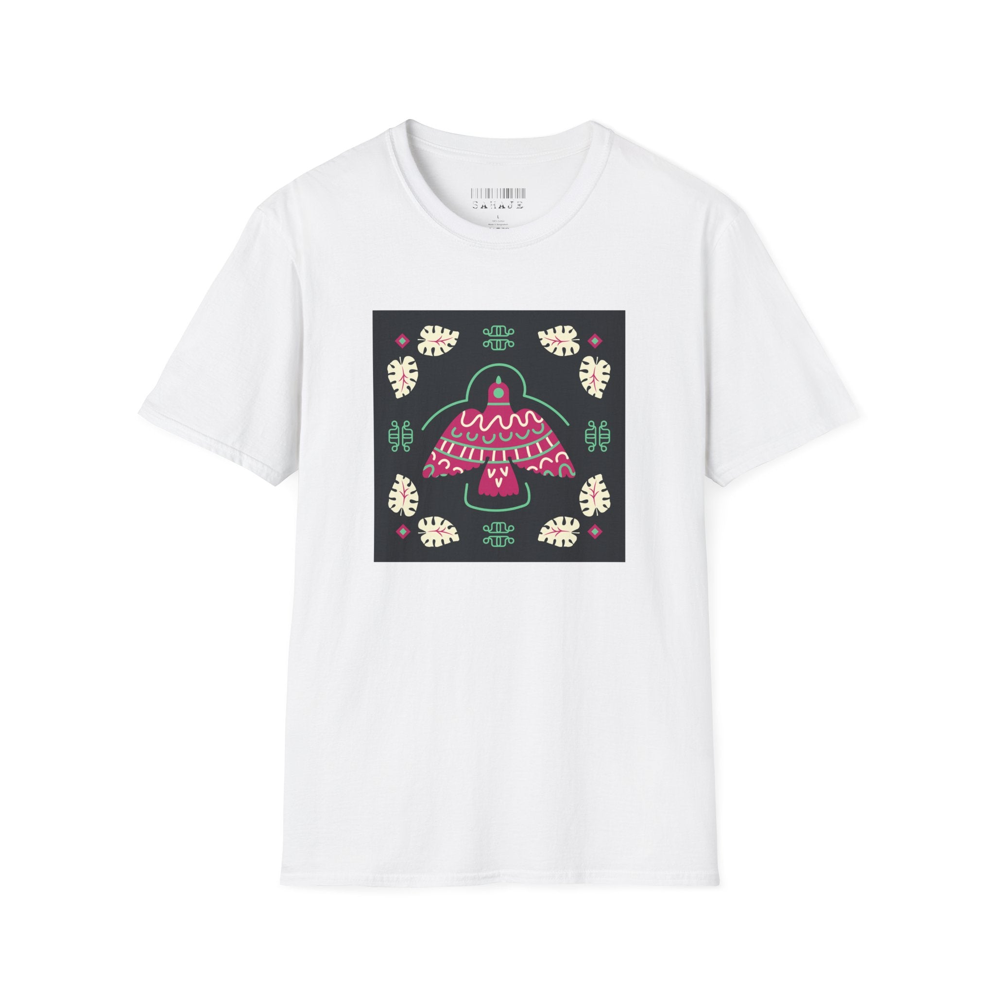Mushroom Folk Art T-Shirt — Creepy Cute Pink Mushroom Design