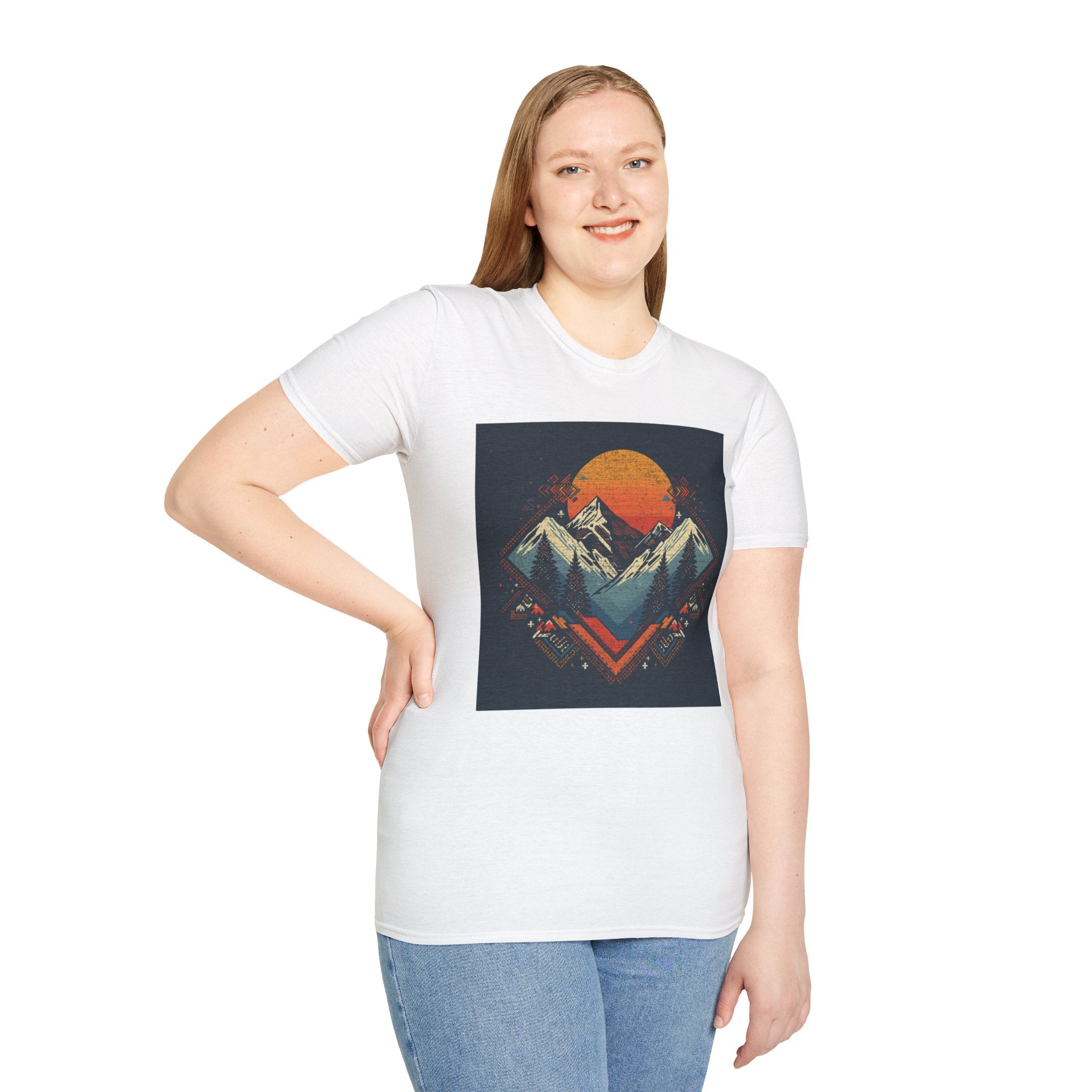 Retro Mountain Sunset T-Shirt