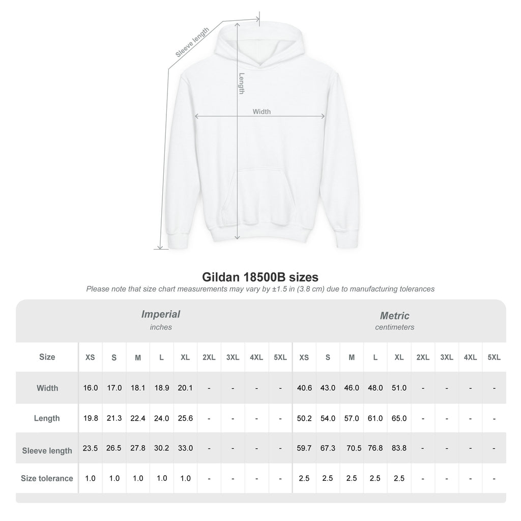 Youth Hoodie — Flaming Meditating Demon Graphic