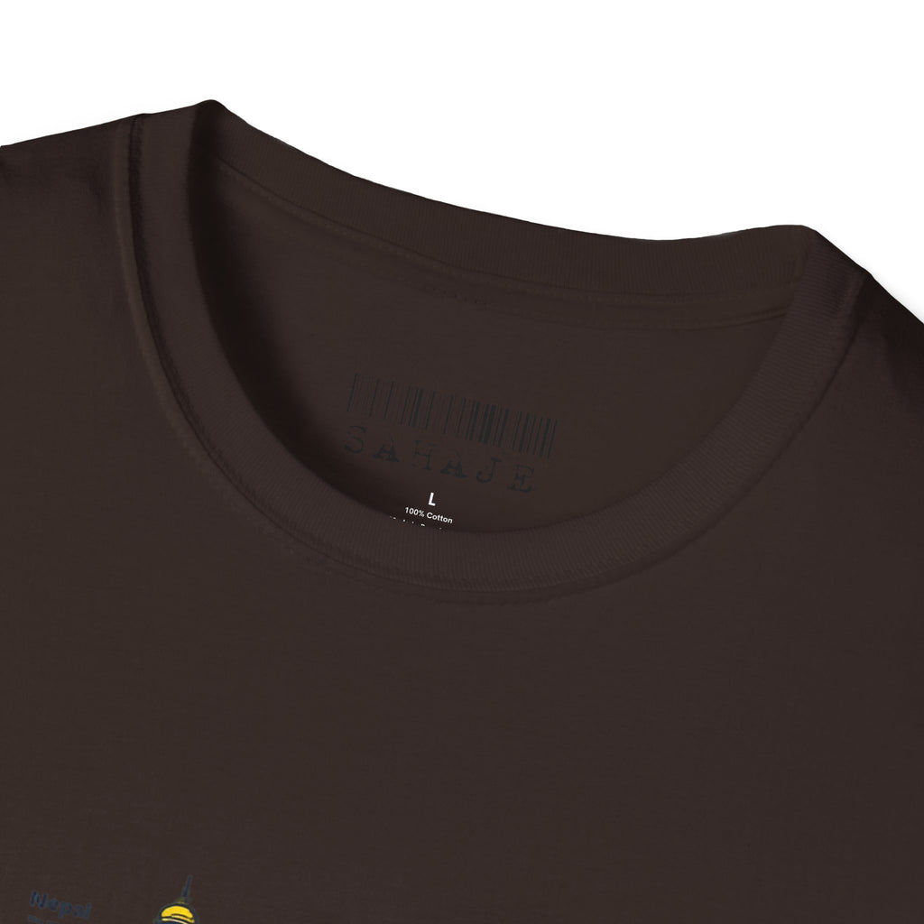 Nepal Temple Skyline T-Shirt – Nepali Cultural Heritage Graphic Tee, Travel & Spiritual Design