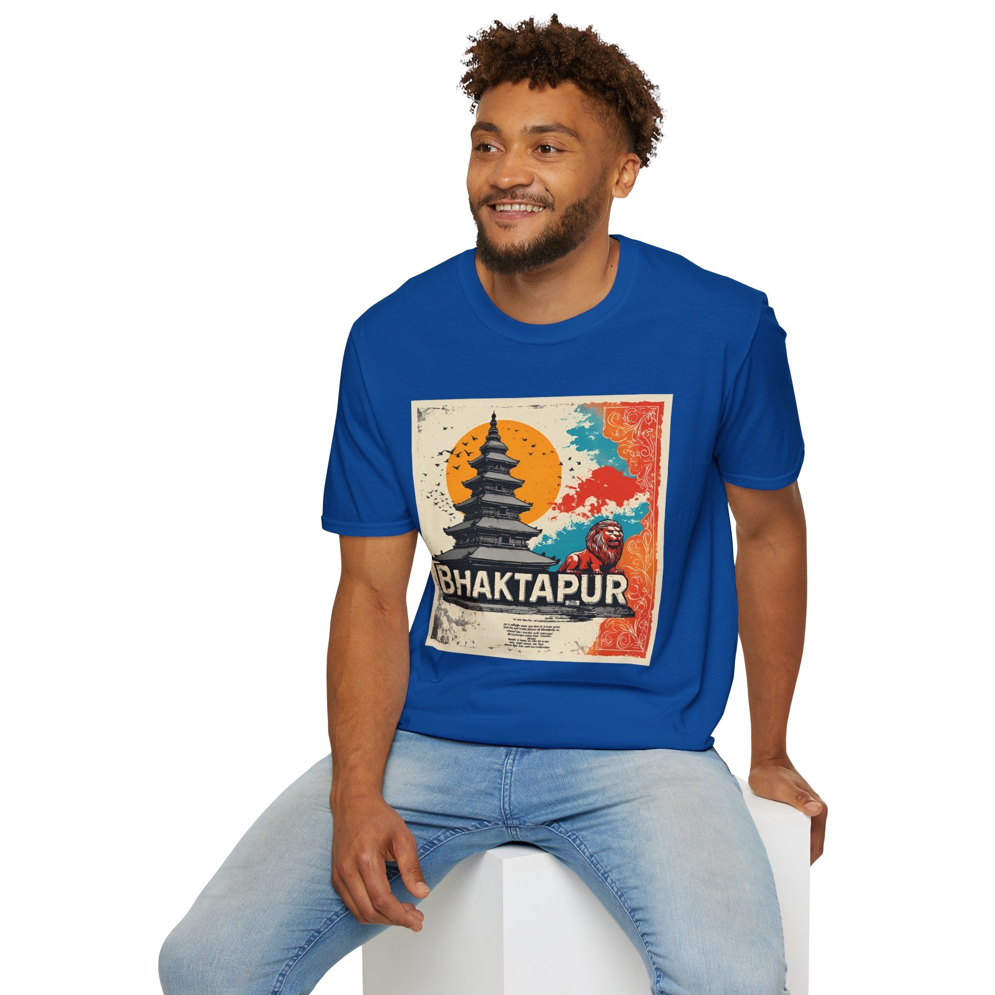 Bhaktapur Vintage Travel T-Shirt – Nepal Pagoda Graphic Tee