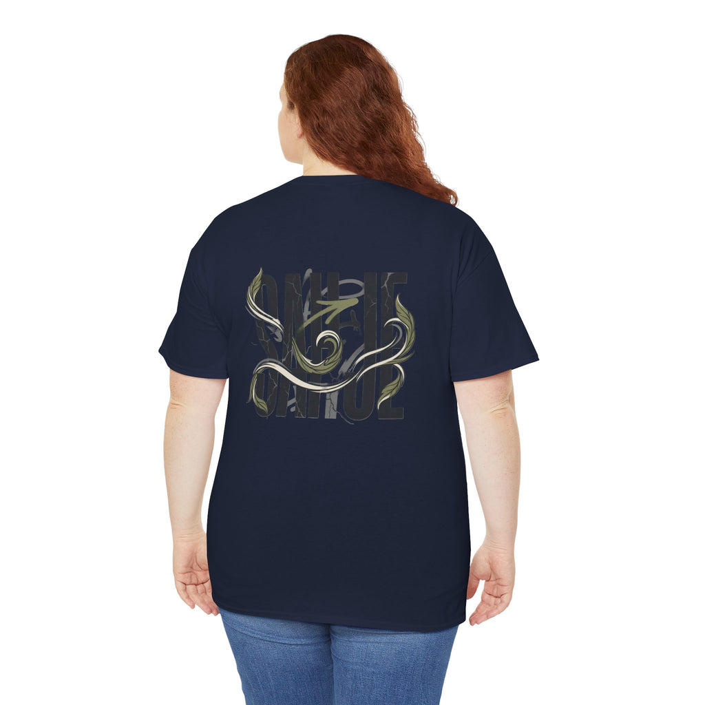 Graphic Tee — 'Savage' Typography with Snake Accent