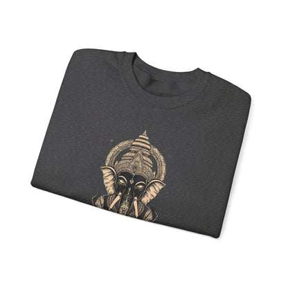Elephant Mandala Crewneck Sweatshirt — Spiritual Indian-Inspired Graphic