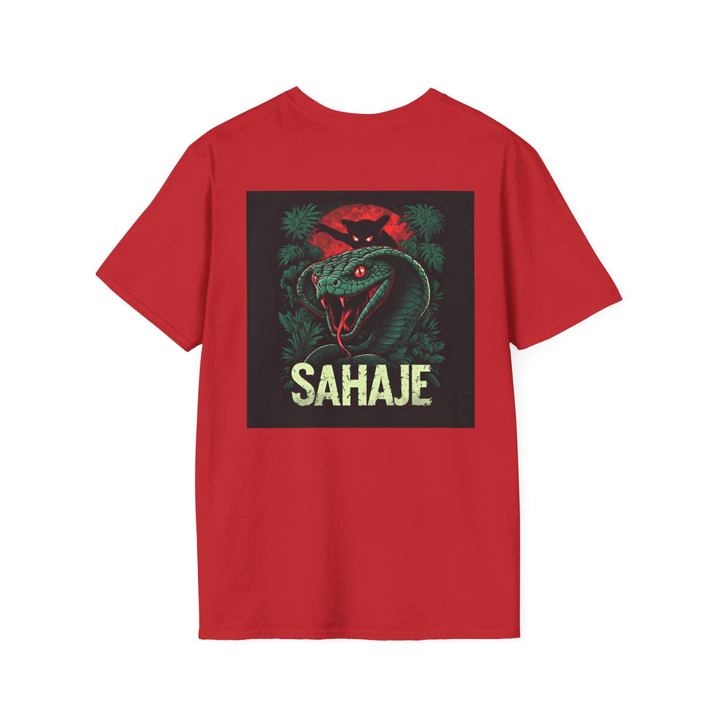 Black Cobra & Panther T-Shirt – Fierce Serpent & Big Cat Graphic Tee, Edgy Streetwear Design