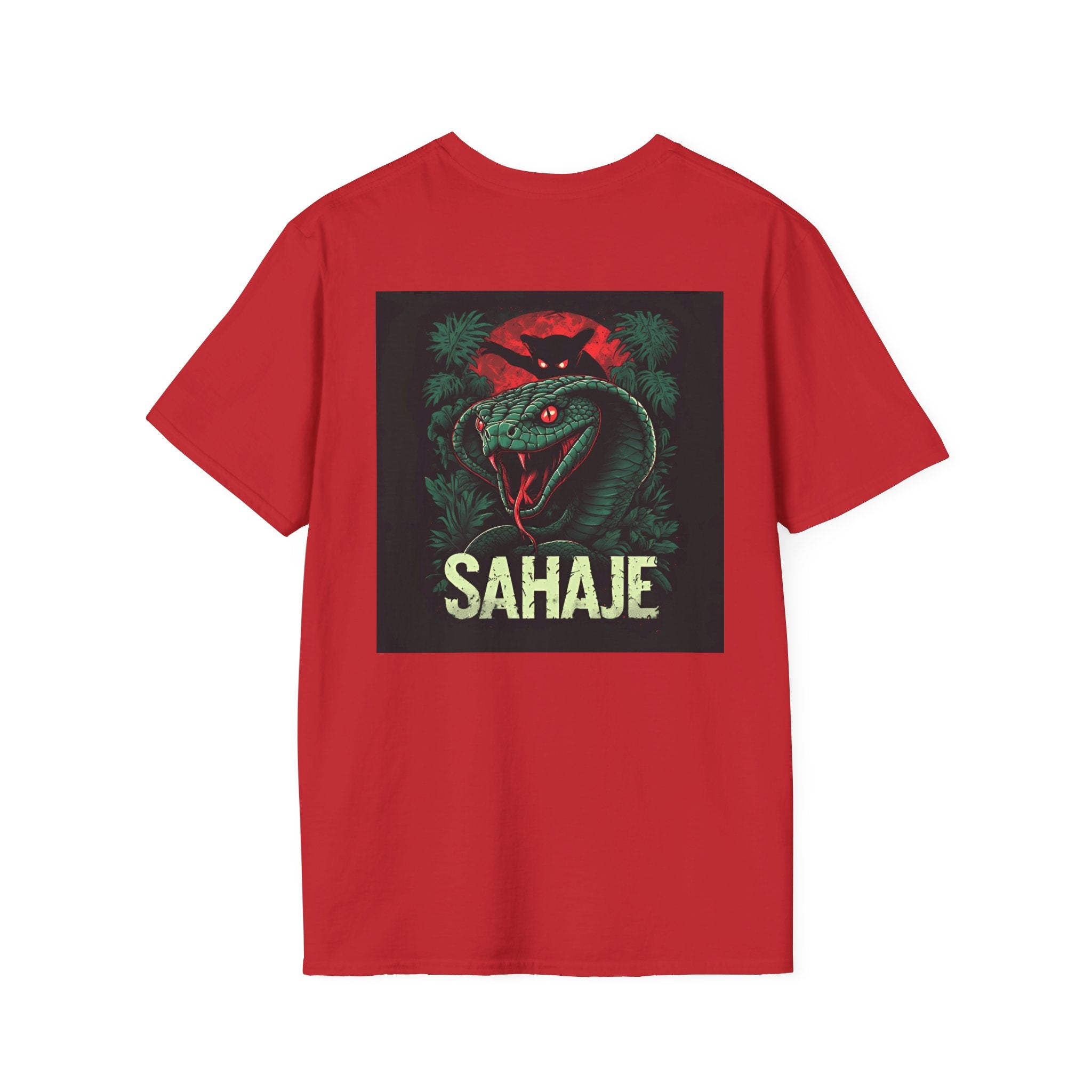 Black Cobra & Panther T-Shirt – Fierce Serpent & Big Cat Graphic Tee, Edgy Streetwear Design