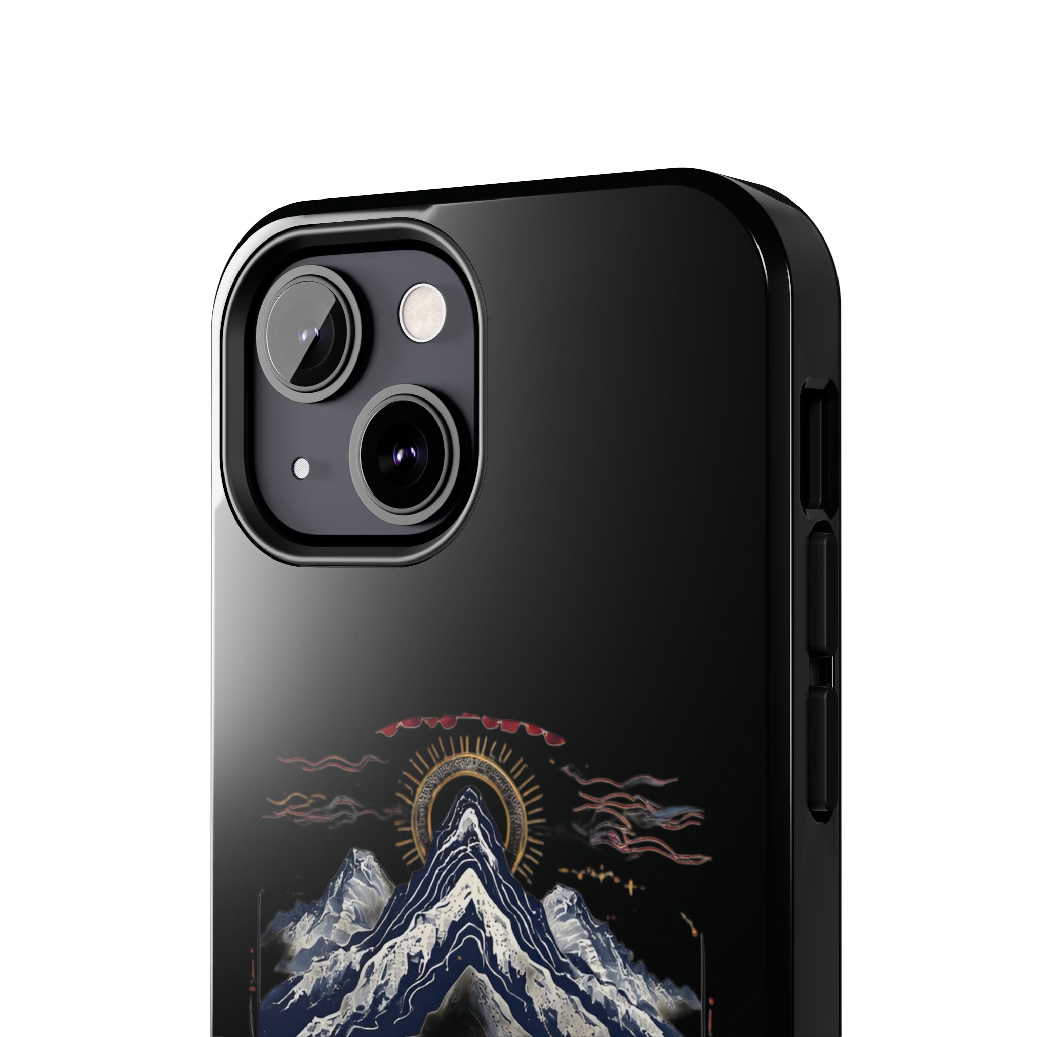 Mountain Temple Tough Phone Case — Japanese-Inspired Landscape Phone Cover