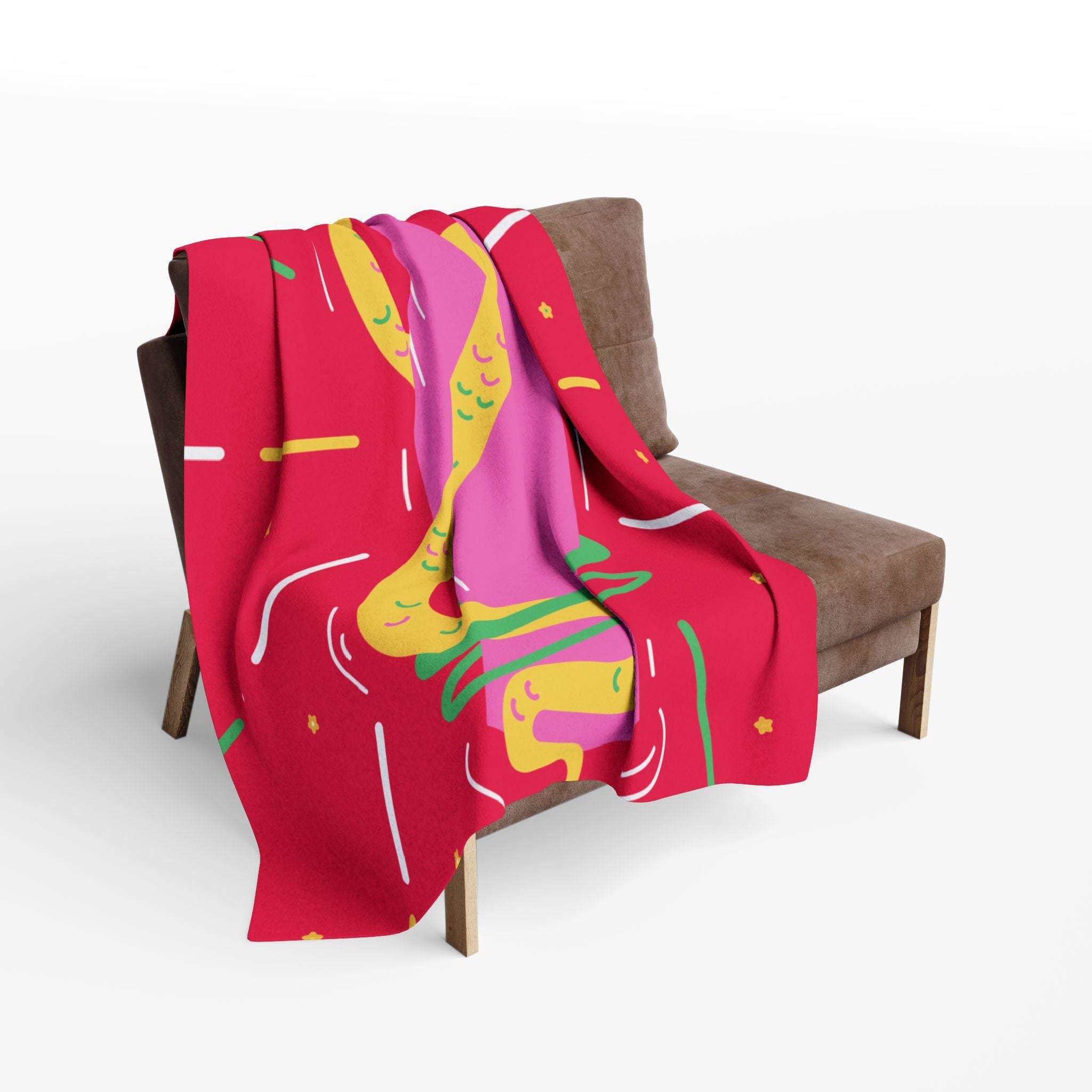 Vibrant Snake Hand Fleece Blanket