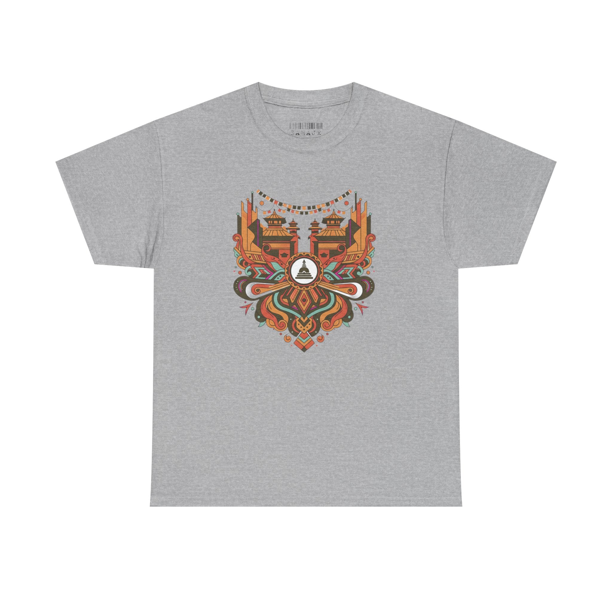 Mandala Cityscape Tee — Boho Urban Art Graphic T-Shirt