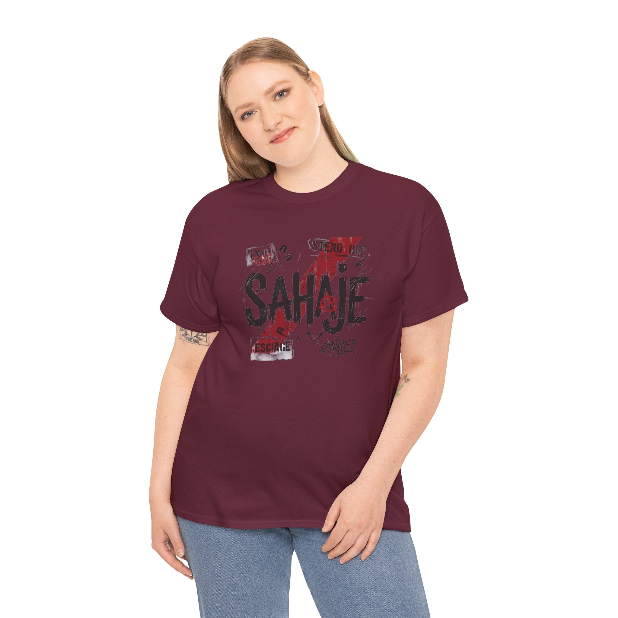 Sahaje Graphic Tee — Street Art Urban Casual T-Shirt