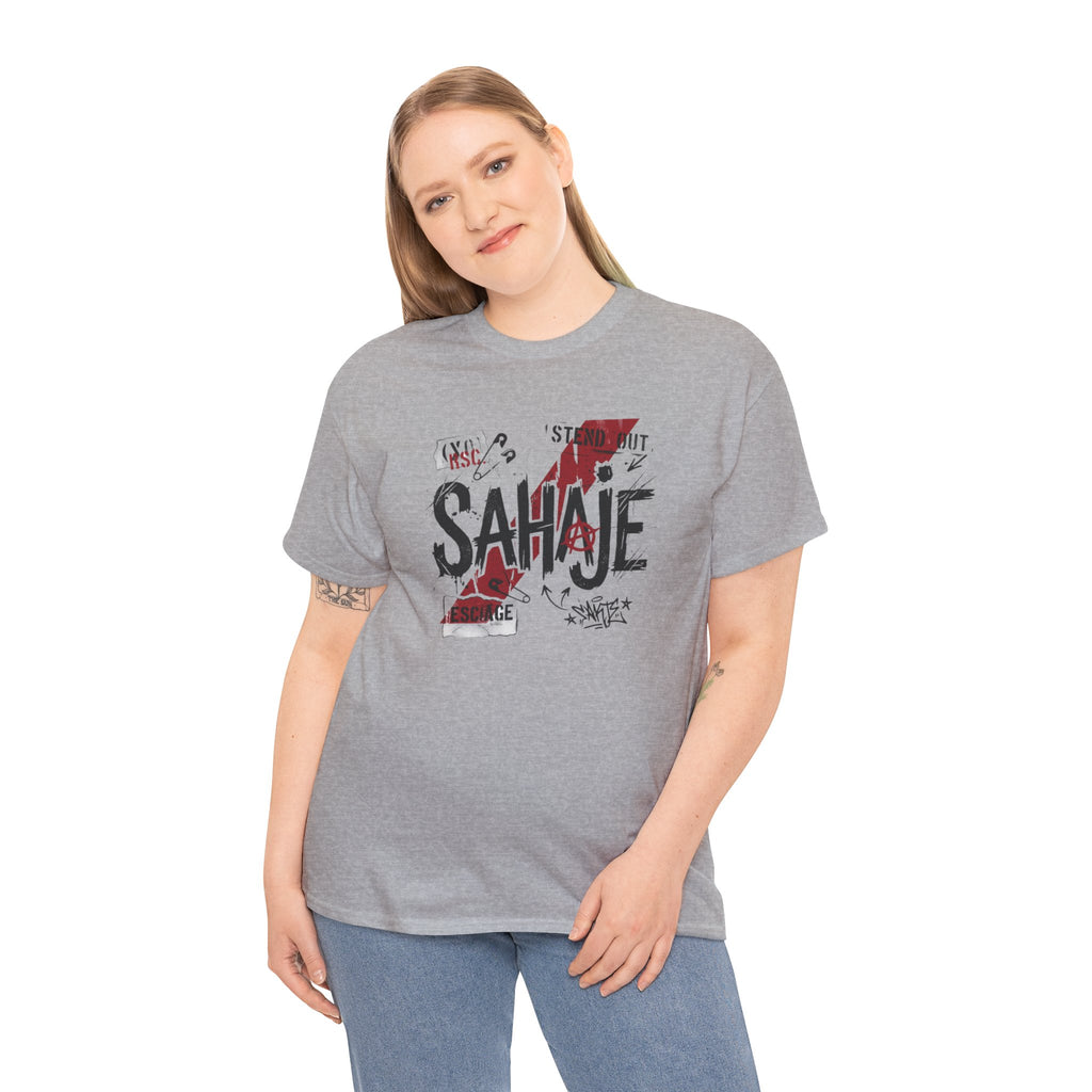 Sahaje Graphic Tee — Street Art Urban Casual T-Shirt