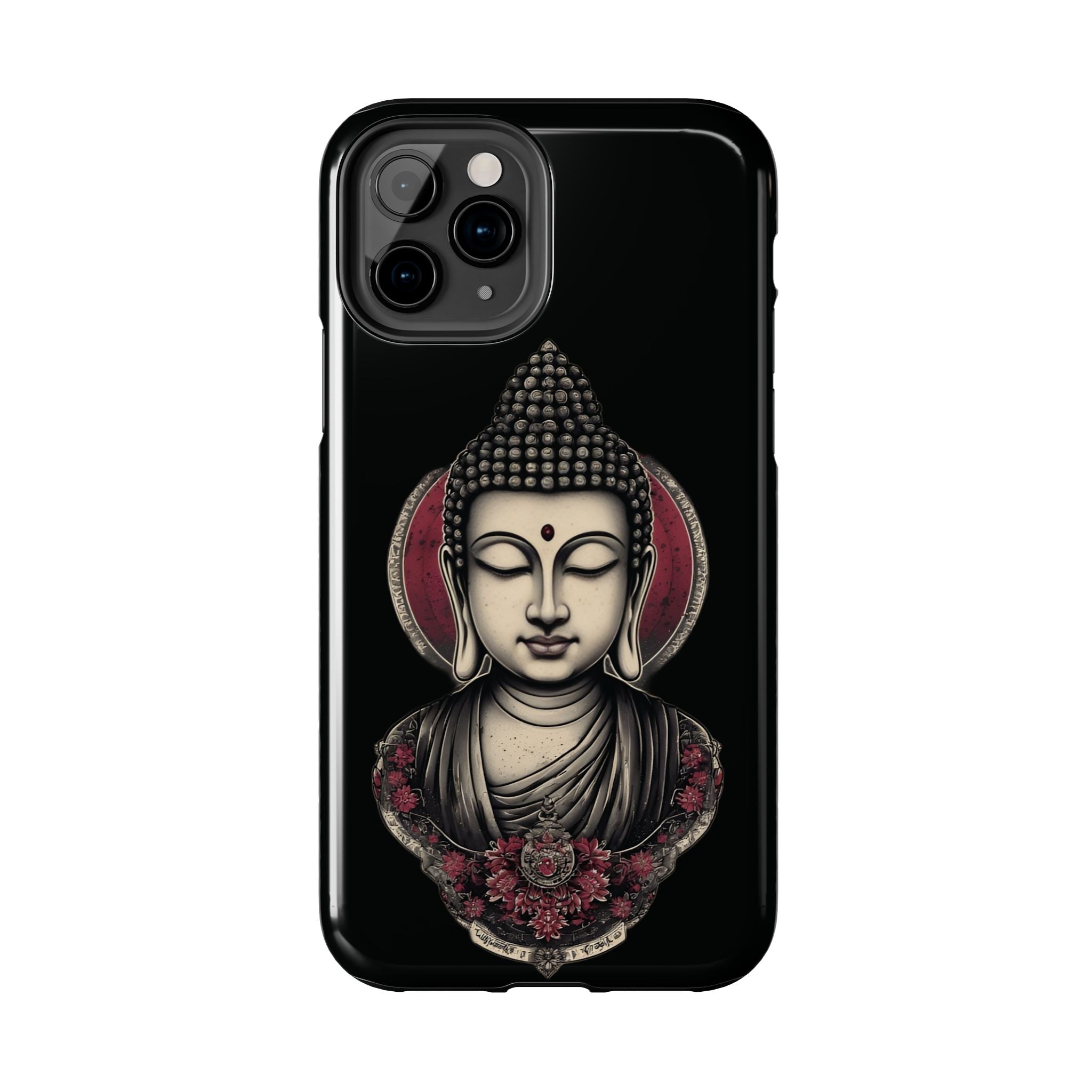 Buddha Floral Tough Phone Case — Protective Spiritual Phone Cover