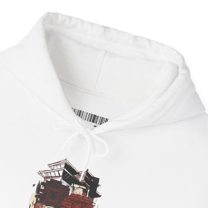 Hoodie — Vintage Urban Industrial Building Graphic Hoodie (Architectural Sketch)