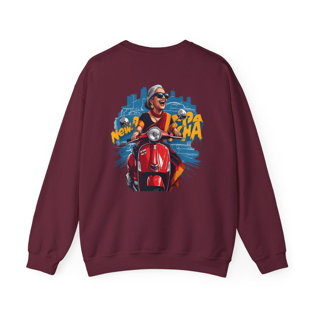 Crewneck Sweatshirt - New York City Scooter Ride Graphic