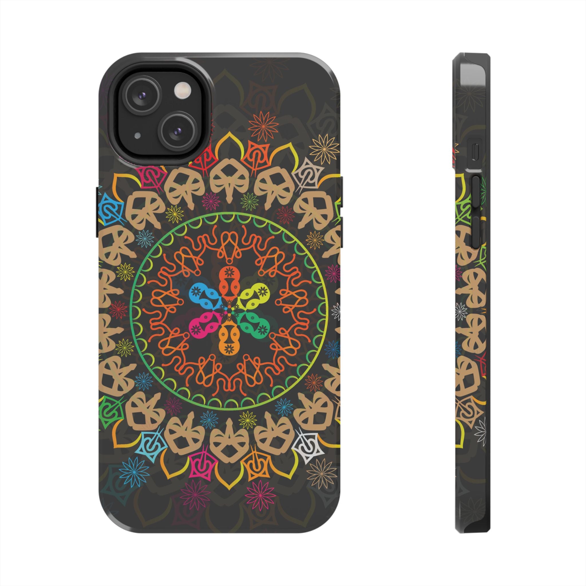 Colorful Mandala Tough Phone Cases - Vibrant Protection for Your Device, Gift for Art Lovers, Boho Style, Unique Phone Accessories