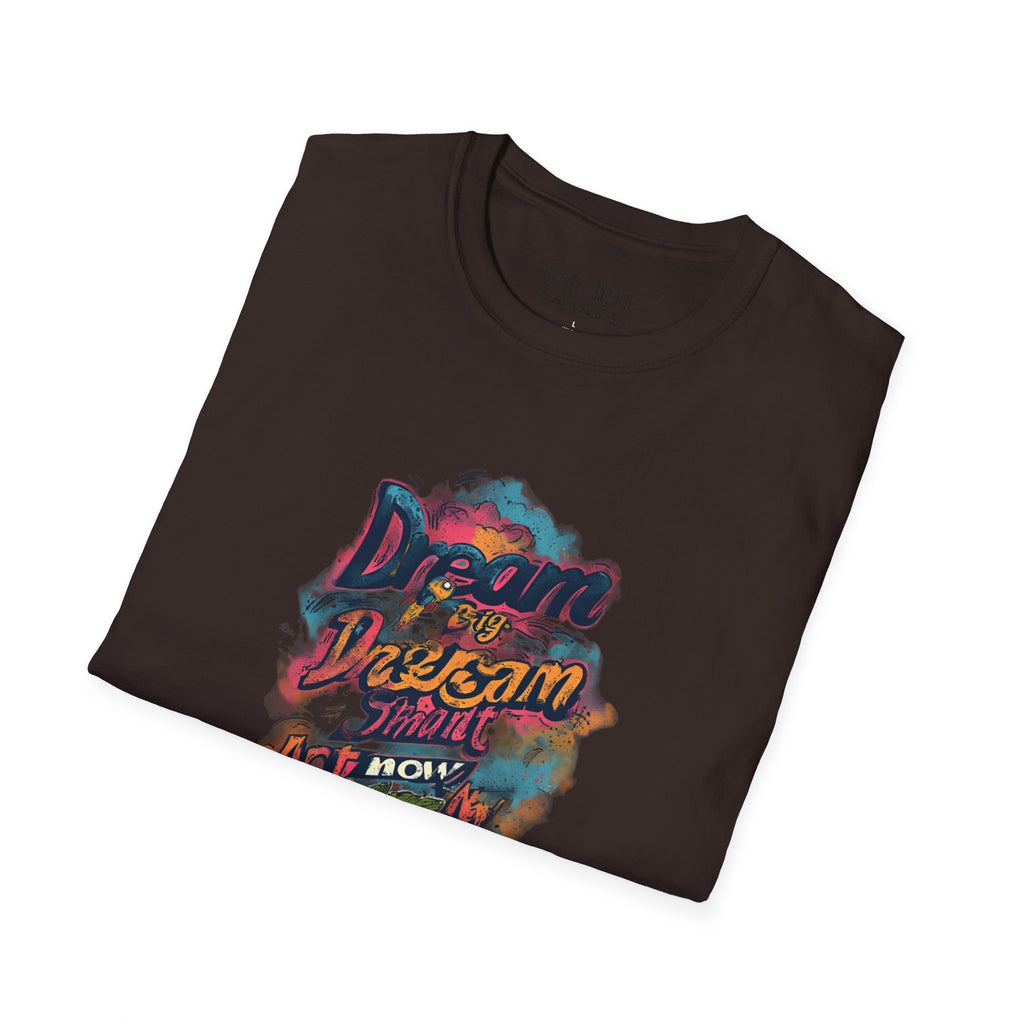 Dream Big Hustle Tee — "Dream, Perform, And Grow" Motivational Graphic T-Shirt