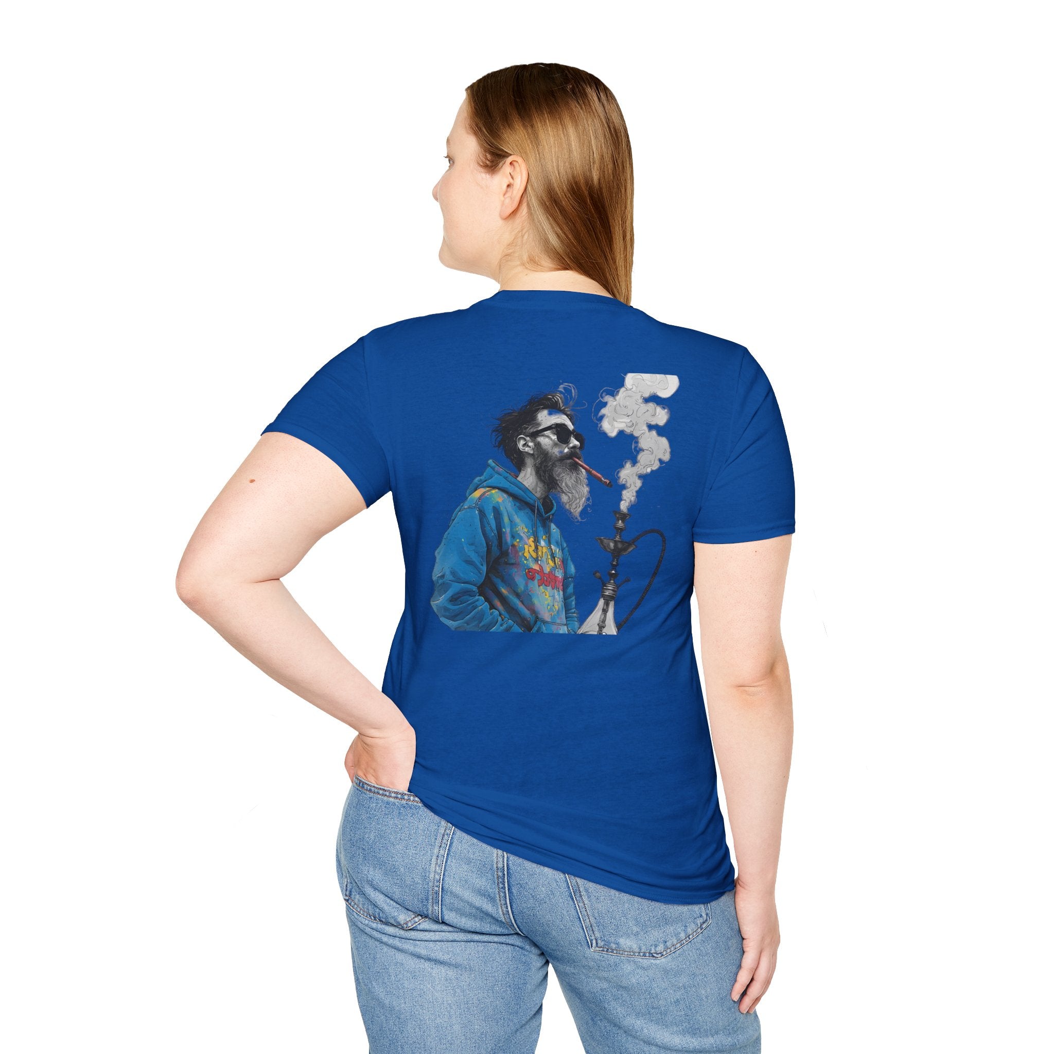 Hookah Beard Graphic T-Shirt — Chill Vape Lounge Vibe