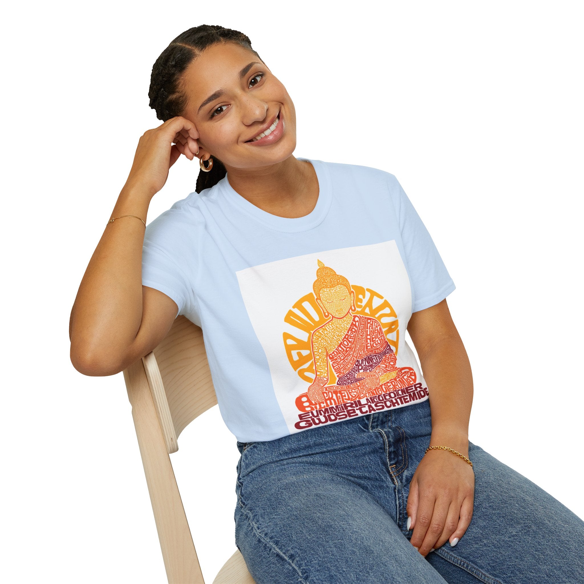 Buddha Graphic Tee — Retro Sun Meditation Shirt