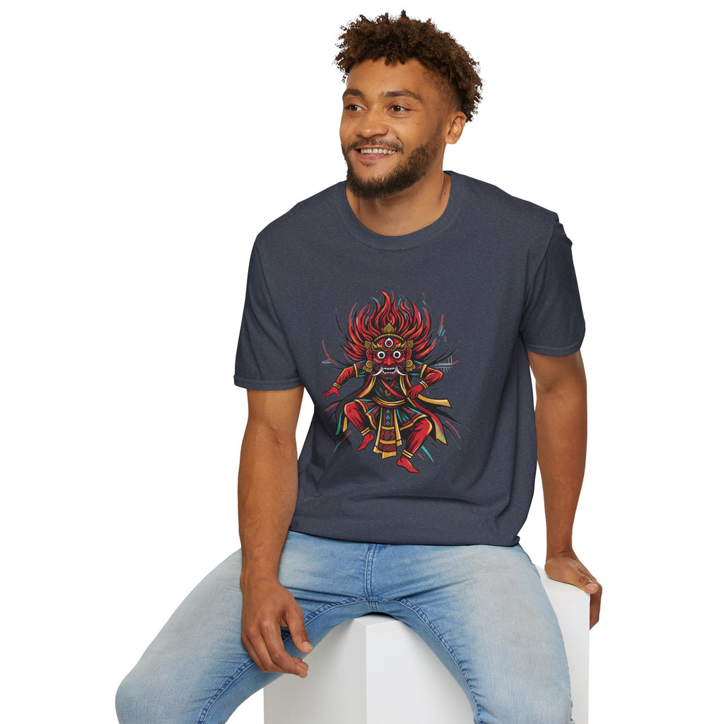 Balinese Barong Dance T-Shirt — Traditional Mythic Mask Graphic Tee