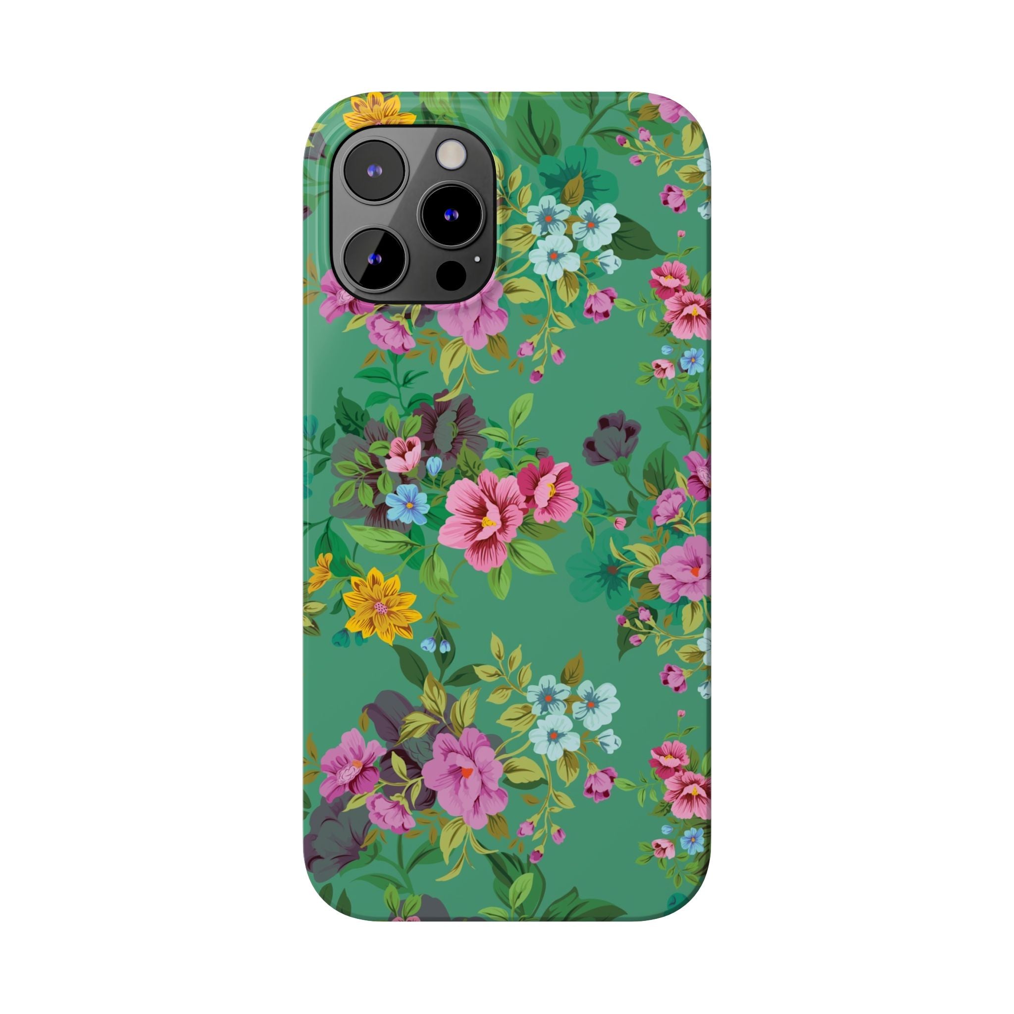 Floral Slim Phone Case - Cute Botanical Design, Gift for Spring, Nature Lovers, Customizable Phone Cover, Trendy Accessories, Flower Power