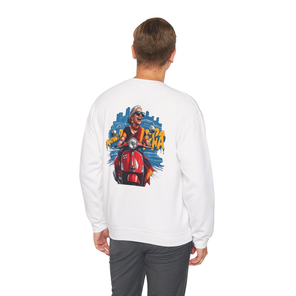 Crewneck Sweatshirt - New York City Scooter Ride Graphic