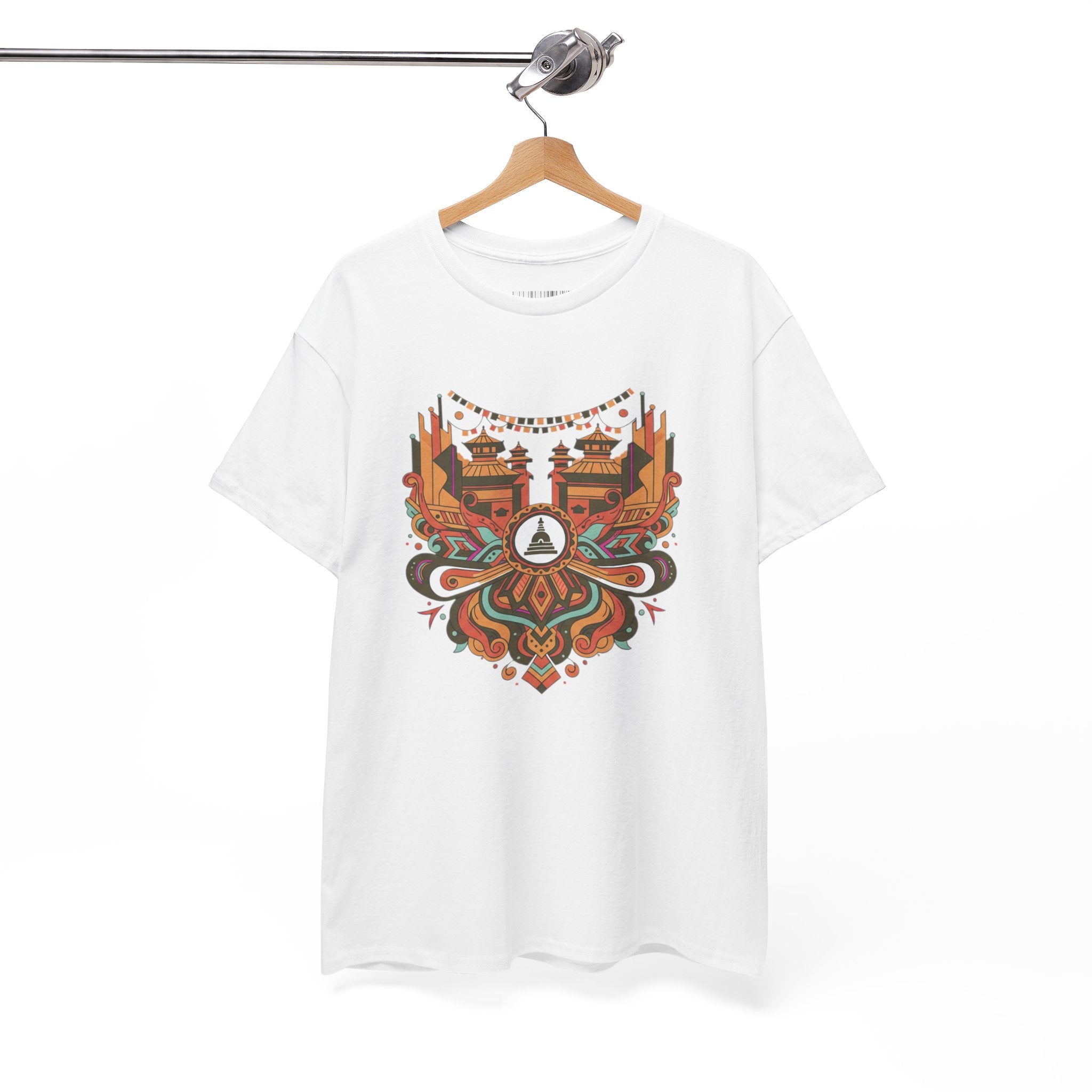 Mandala Cityscape Tee — Boho Urban Art Graphic T-Shirt