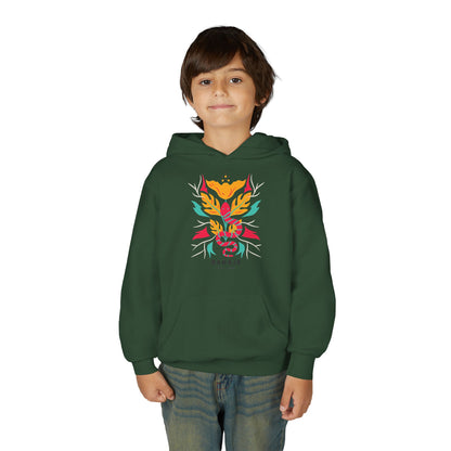 Youth Hoodie — Colorful Sahaja Floral Serpent Design