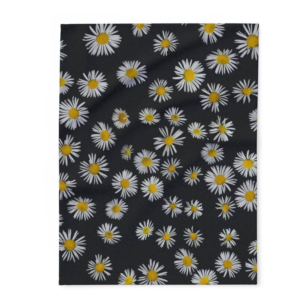 Daisy Scatter Arctic Fleece Blanket — Cozy Floral Throw