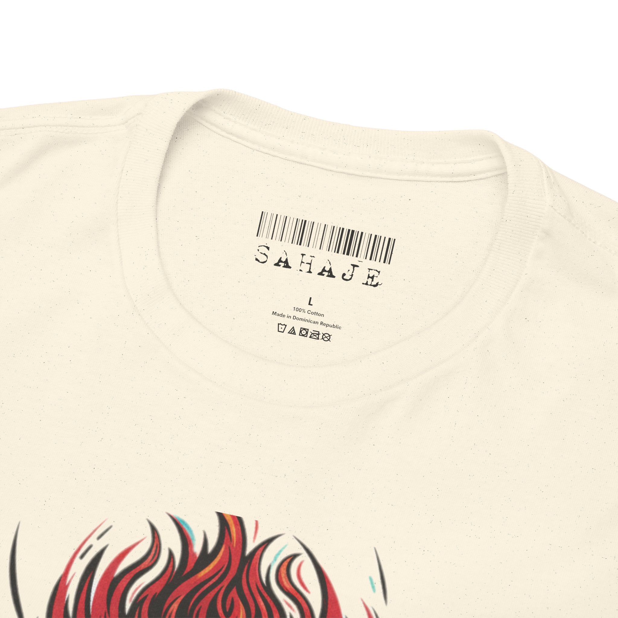 T-Shirt — Fierce Red Oni Demon Graphic Tee (Mythic Japanese Mask Design)