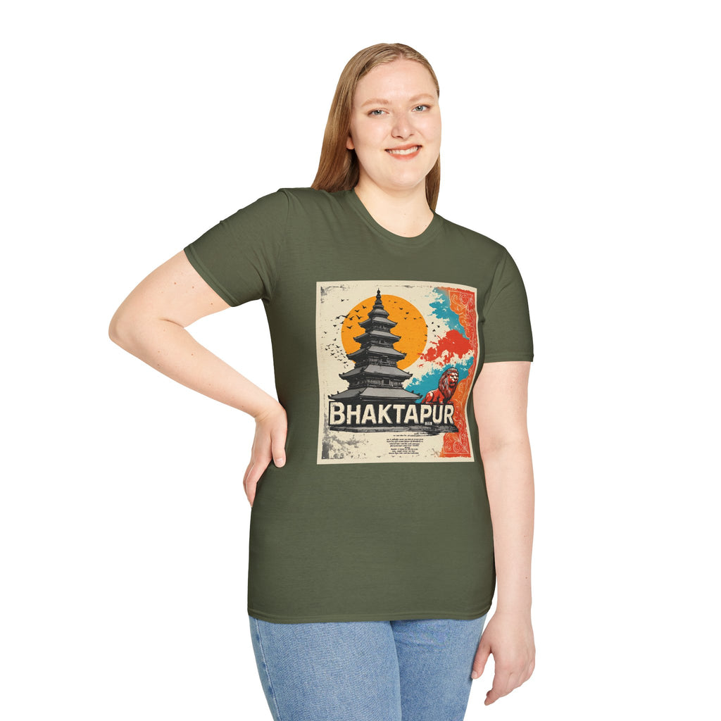 Bhaktapur Vintage Travel T-Shirt – Nepal Pagoda Graphic Tee