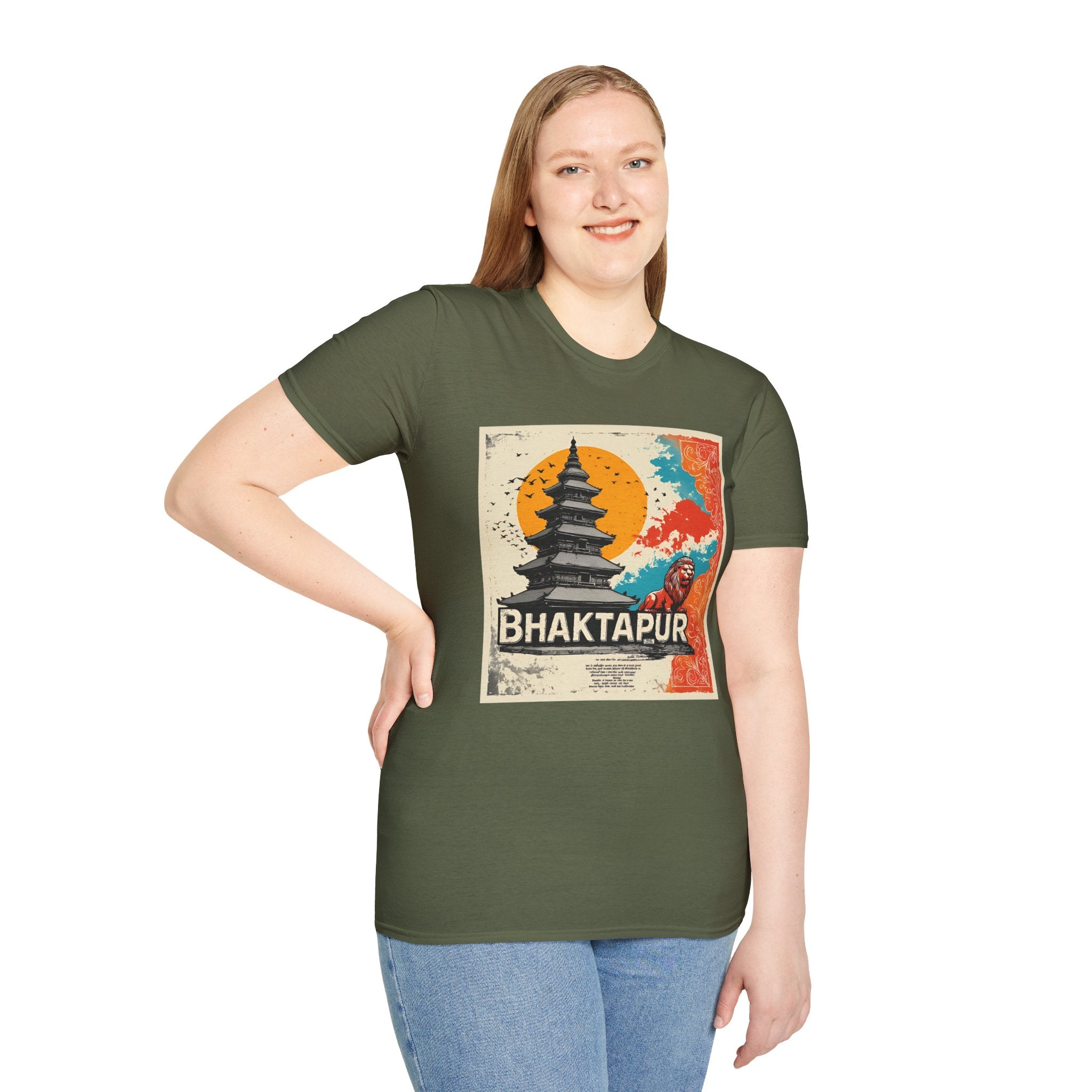 Bhaktapur Vintage Travel T-Shirt – Nepal Pagoda Graphic Tee