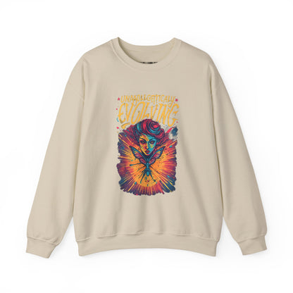 Evolving Butterfly Crewneck Sweatshirt — "Unafraid, Authentically Evolving" Inspirational Pullover