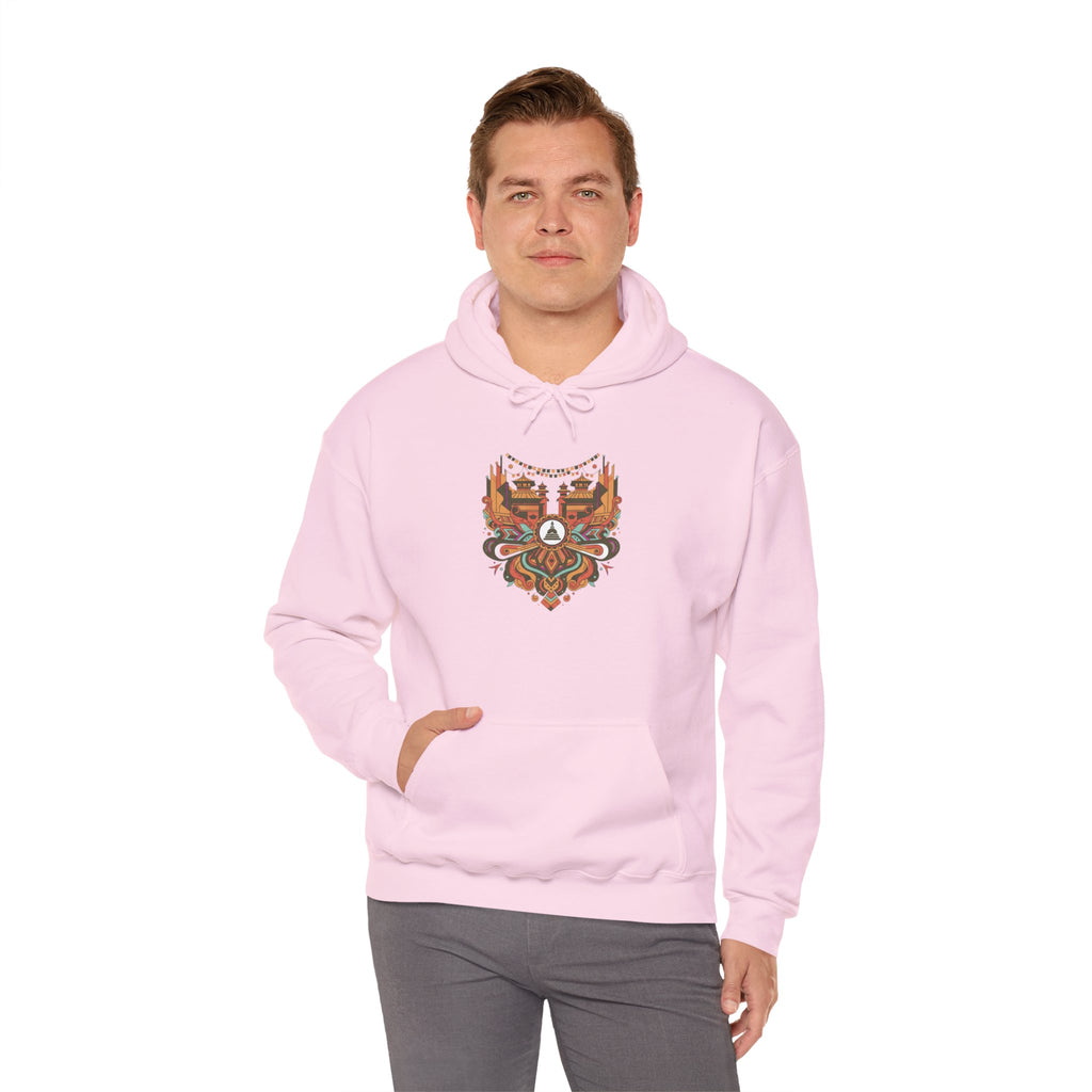 Spiritual Mandala Buddha Hoodie — Colorful Meditation Graphic Sweatshirt