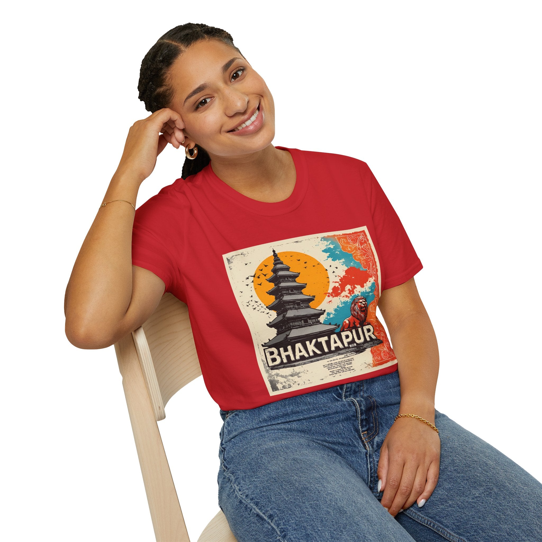 Bhaktapur Vintage Travel T-Shirt – Nepal Pagoda Graphic Tee