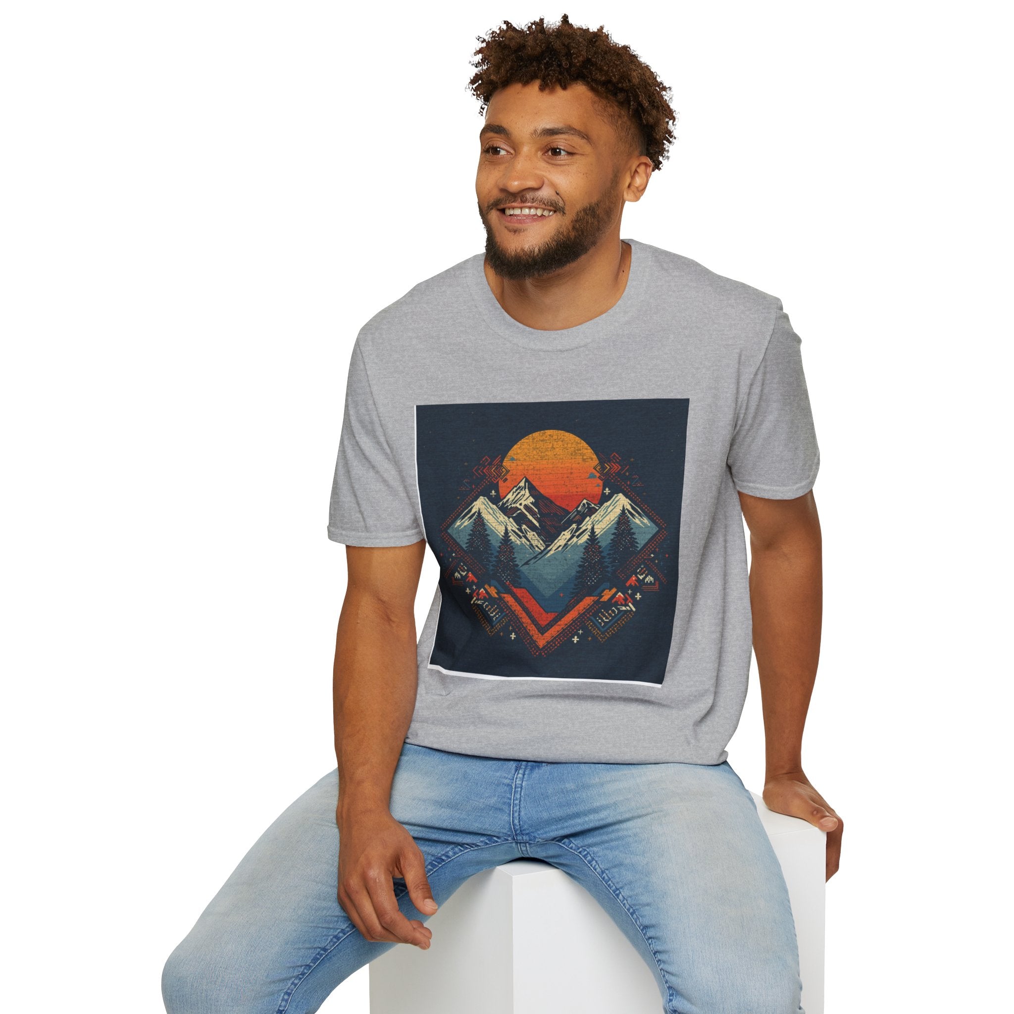 Retro Mountain Sunset T-Shirt