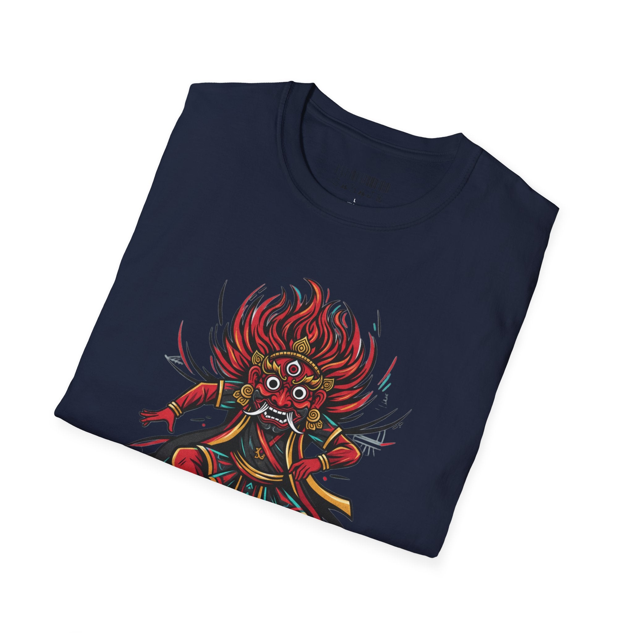 Balinese Barong Dance T-Shirt — Traditional Mythic Mask Graphic Tee