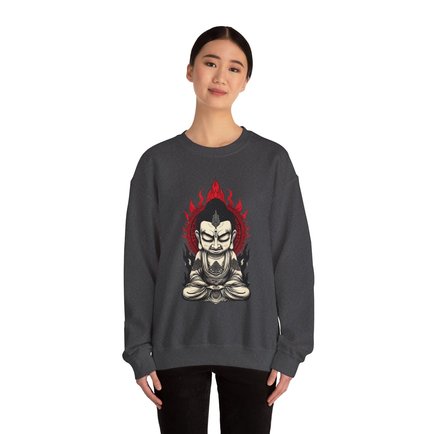 Buddha Flame Crewneck Sweatshirt