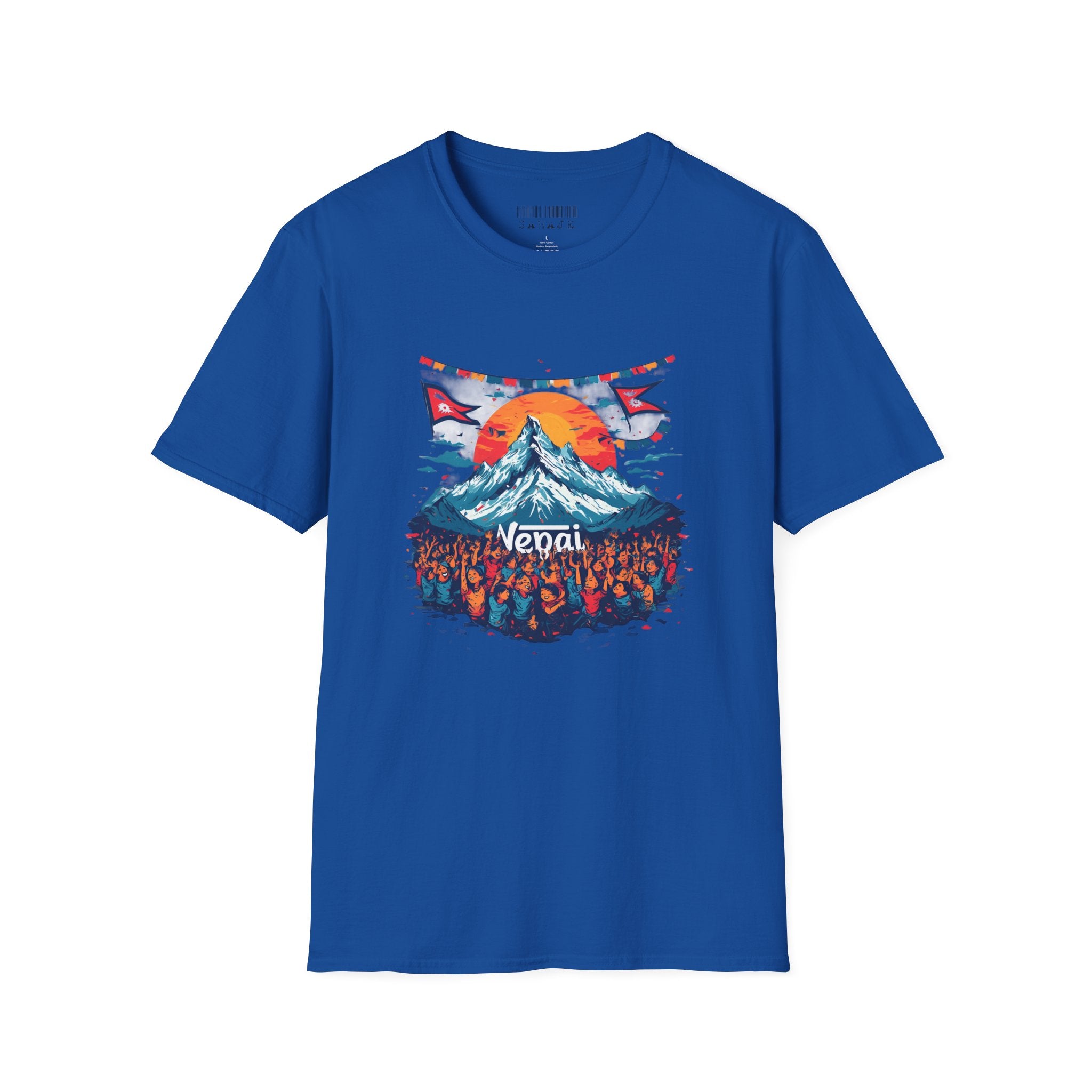 Nepal Mountain Sunrise T-Shirt — Retro Trekking Graphic Tee