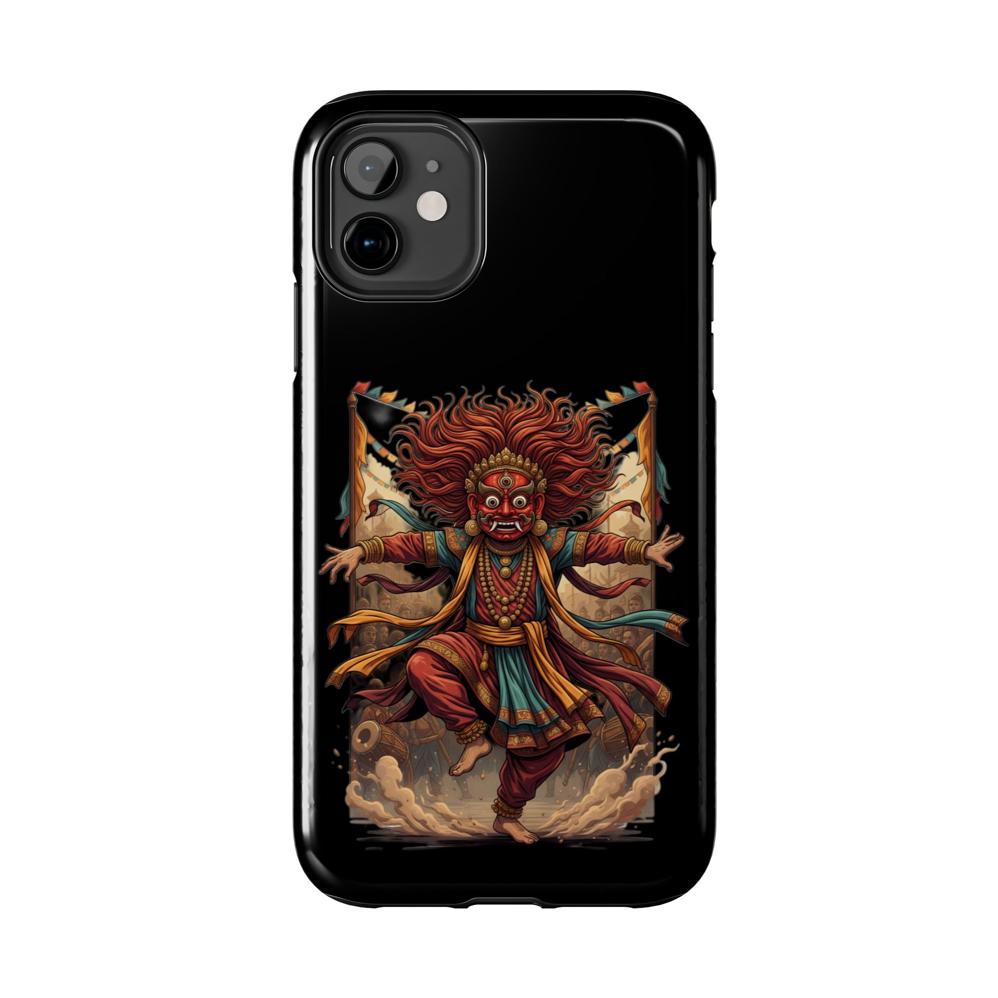 Tibetan Demon Dance Tough Phone Case — Bold Mythic Protective Cover